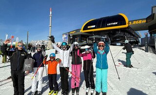 1.000.000ster Fahrgast bei der neuen Kaiblinggrat 8er-Sesselbahn am Hauser Kaibling