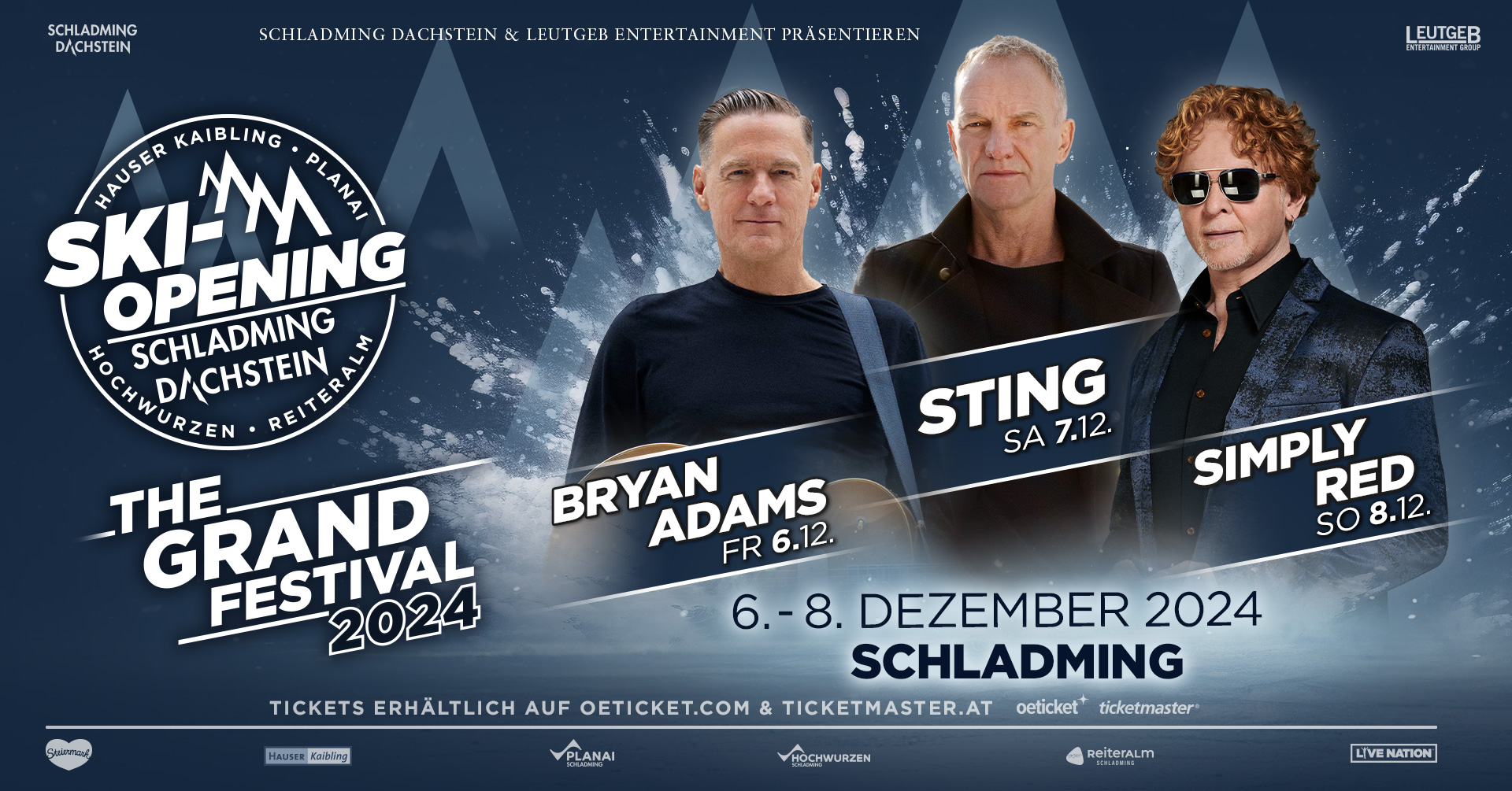 4-Berge SKI OPENING mit BRYAN ADAMS | STING & SIMPLY RED